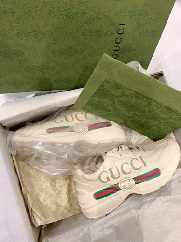 Gucci Rhython Leather Sneaker 'Logo' photo review