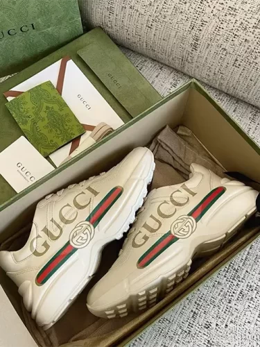 Gucci Rhython Leather Sneaker 'Logo' photo review