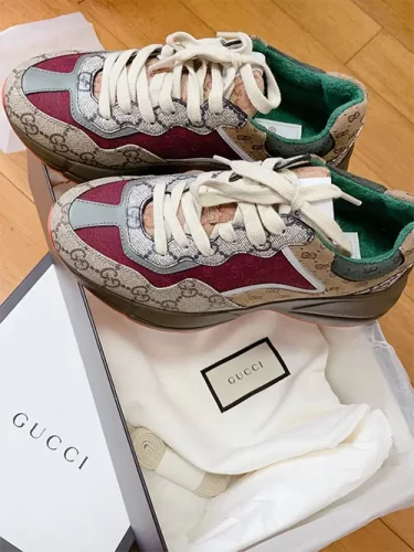 Gucci Rhyton 'Beige Brick Red' photo review