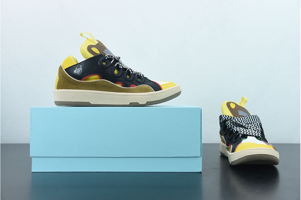 Lanvin Leather Curb Yellow Black