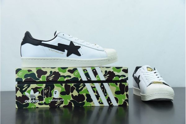 adidas Superstar 80s Bape White Black