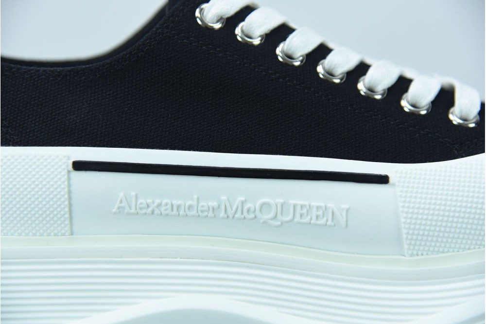 Alexander McQueen High rise canvas shoes with thick soles