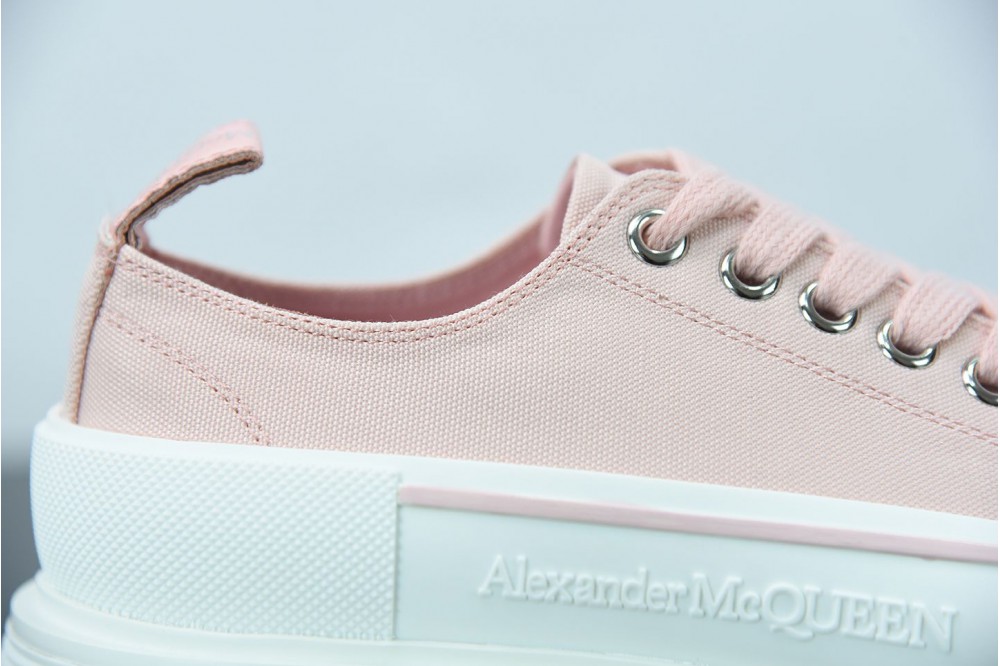 Alexander McQueen High rise canvas shoes with thick soles