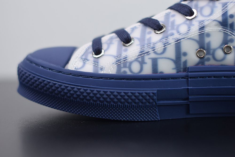 DIOR B23 OBLIQUE HIGH TOP SNEAKERS BLUE