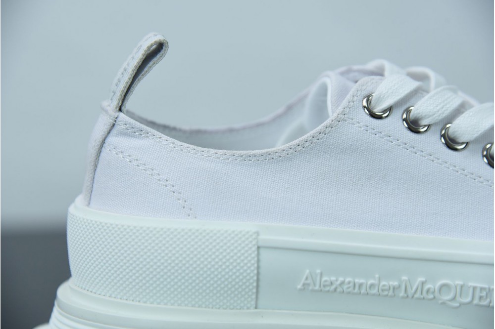 Alexander McQueen High rise canvas shoes with thick soles