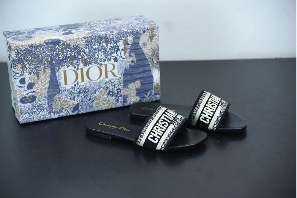 DIOR x kaws sandals Black