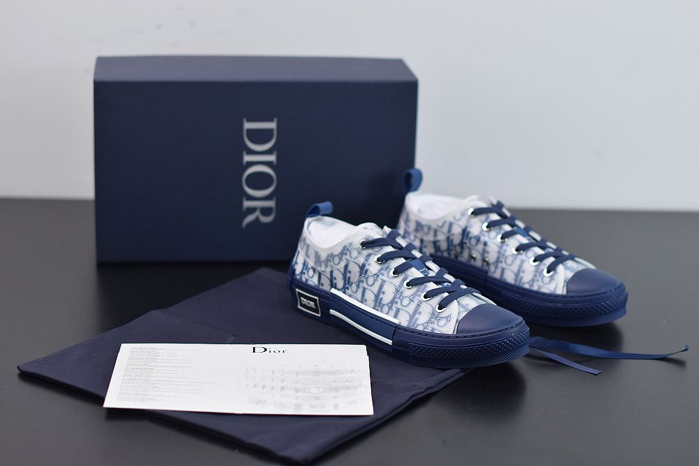 DIOR B23 OBLIQUE LOW TOP SNEAKER BLUE T00853H062