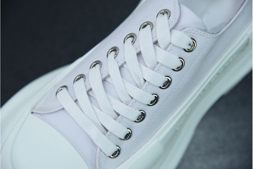 Alexander McQueen High rise canvas shoes with thick soles