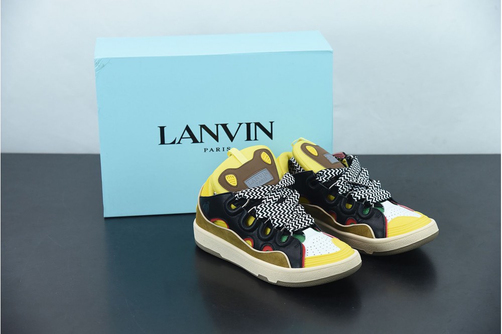 Lanvin Leather Curb Yellow Black