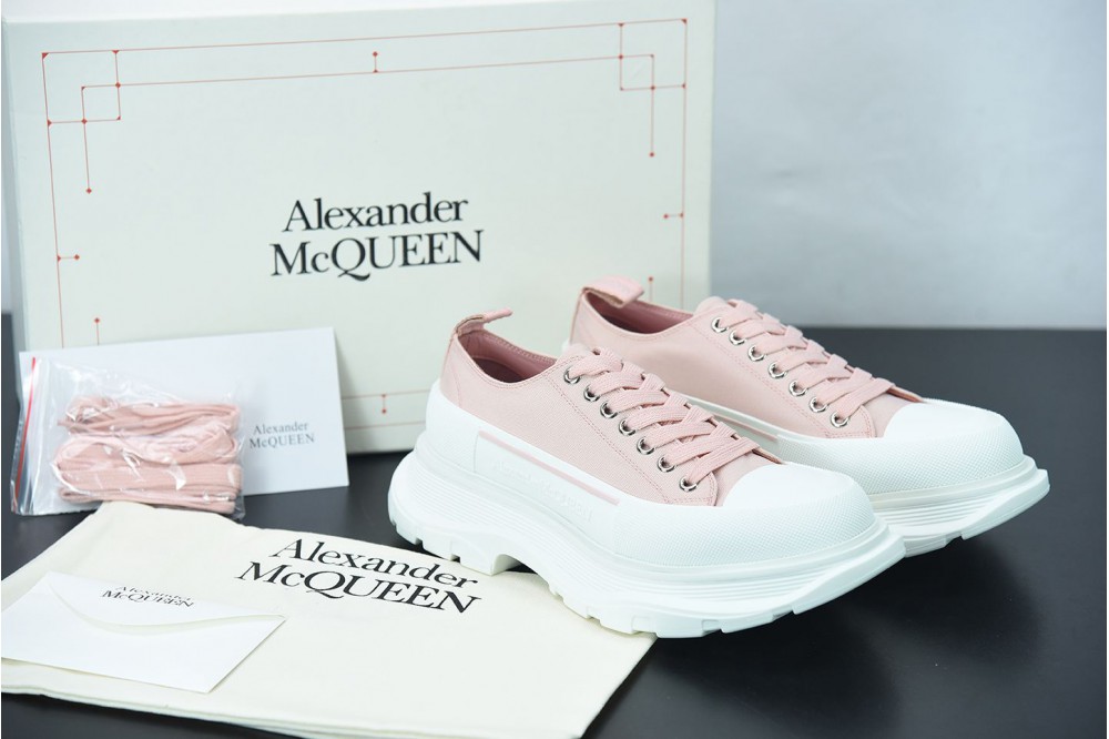 Alexander McQueen High rise canvas shoes with thick soles