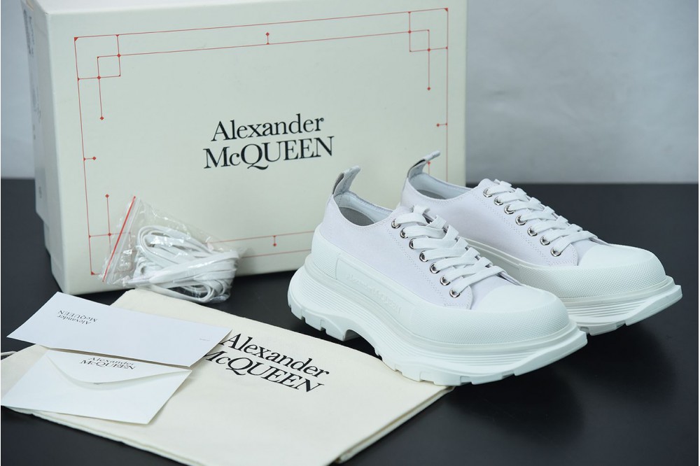 Alexander McQueen High rise canvas shoes with thick soles