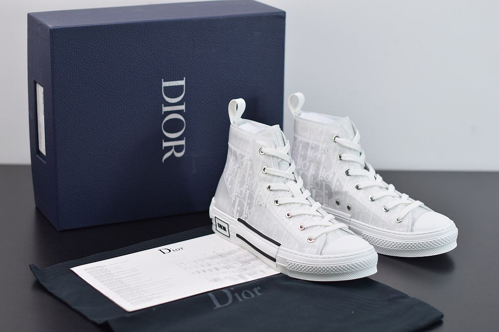 DIOR B23 OBLIQUE HIGH TOP SNEAKERS