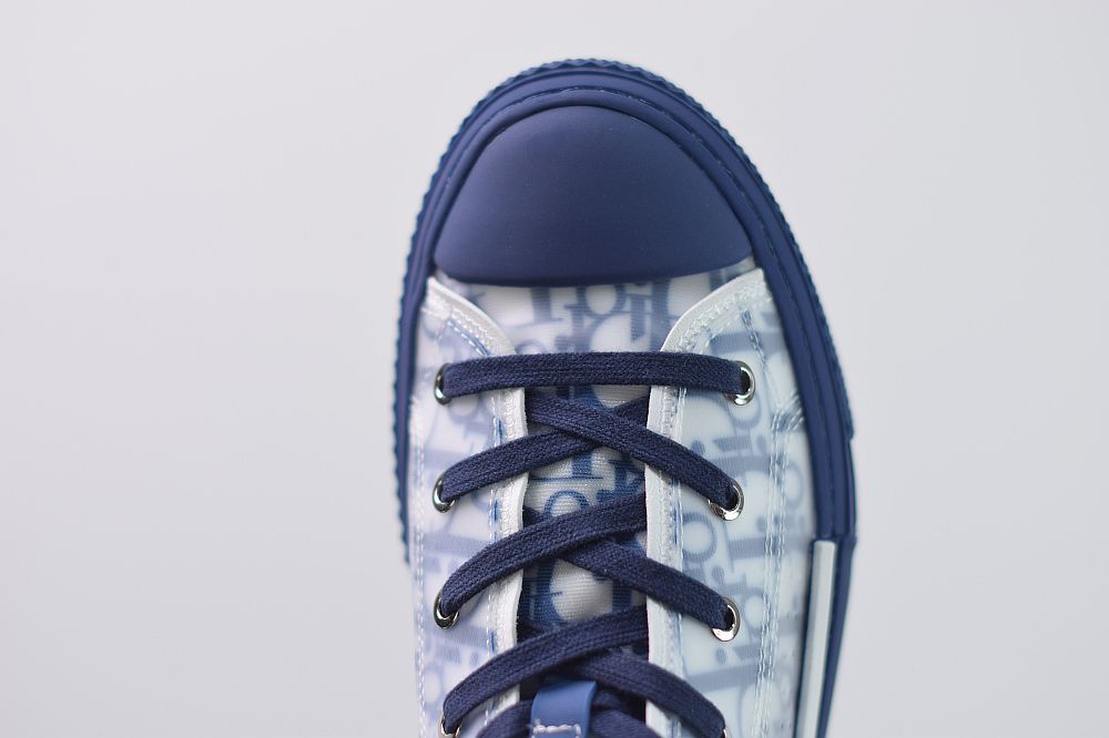 DIOR B23 OBLIQUE HIGH TOP SNEAKERS BLUE