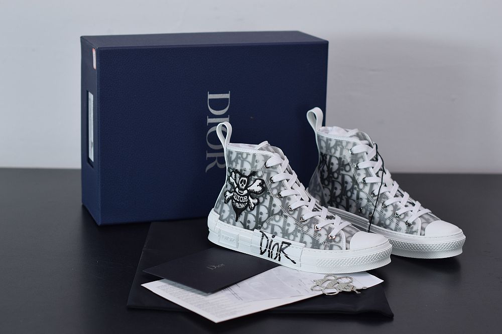 Dior And Shawn B23 High Top Bee Embroidery