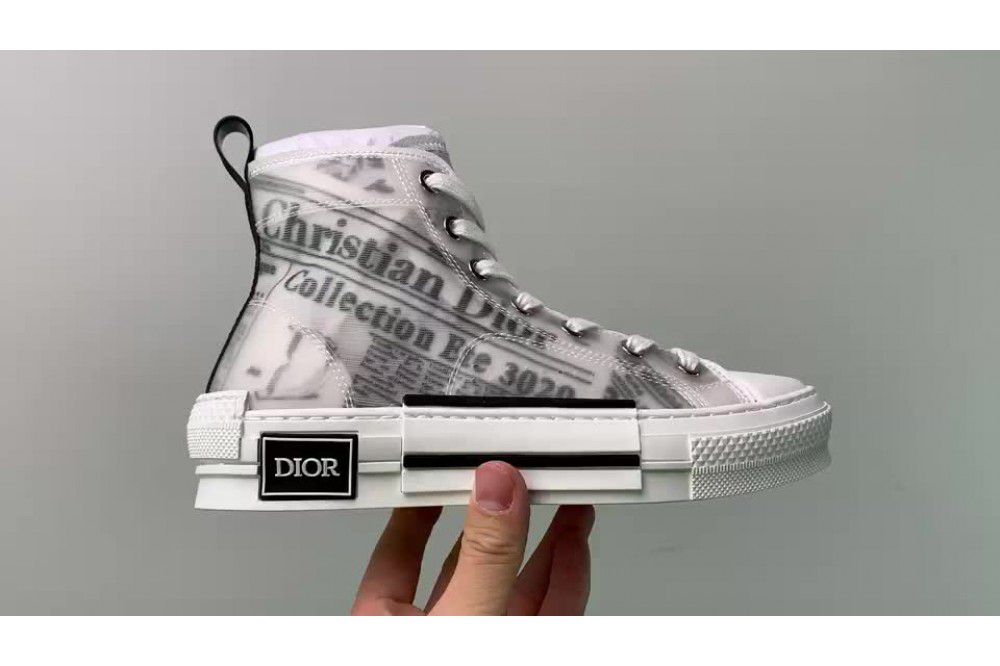 Dior B23 High Top Daniel Asham Newspaper