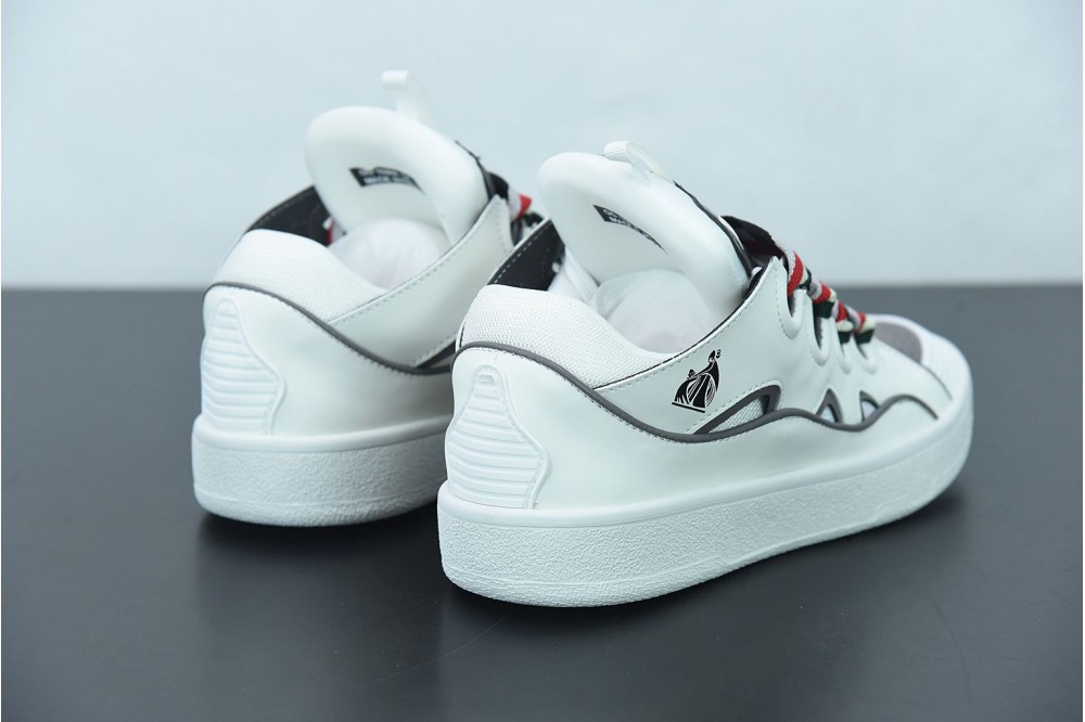 Lanvin Leather Curb White gray