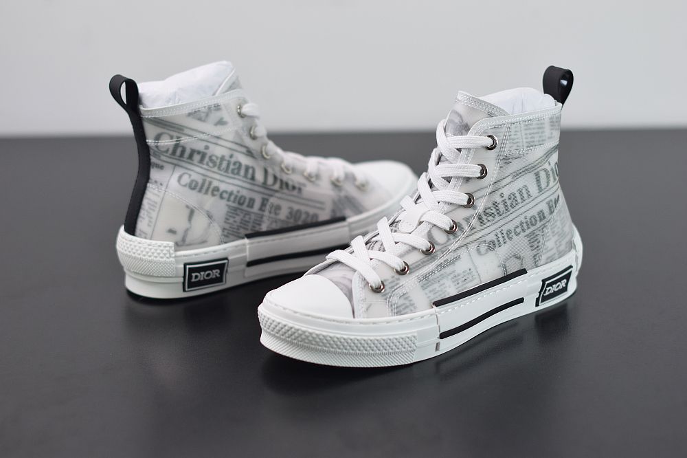 Dior B23 High Top Daniel Asham Newspaper