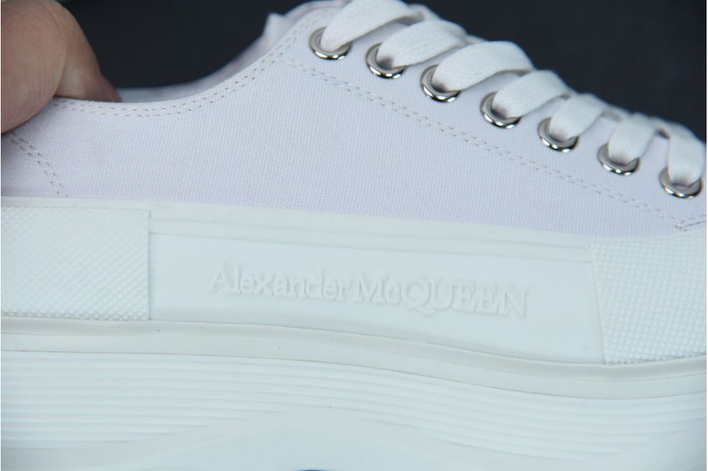 Alexander McQueen High rise canvas shoes with thick soles