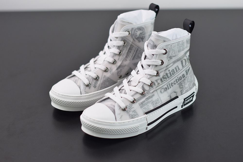 Dior B23 High Top Daniel Asham Newspaper