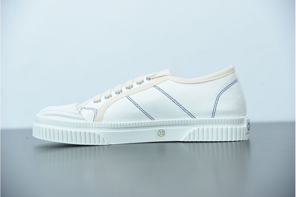 Chanel canvas shoe White